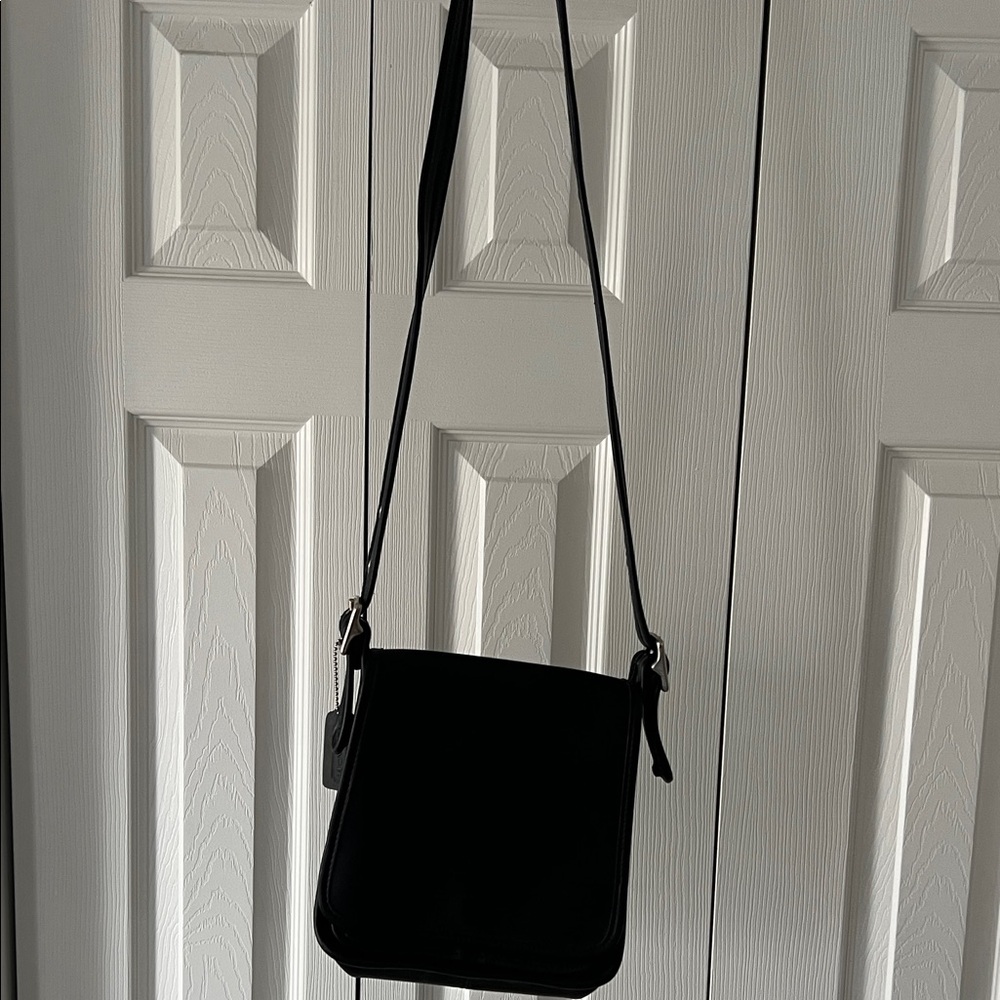 Coach Black Leather Shoulder Bag